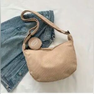 Cream Corduroy Purse